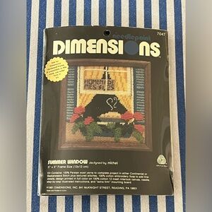 Dimensions Needlepoint Kit By Michel 7047 Summer Window 1981 Sealed Pies